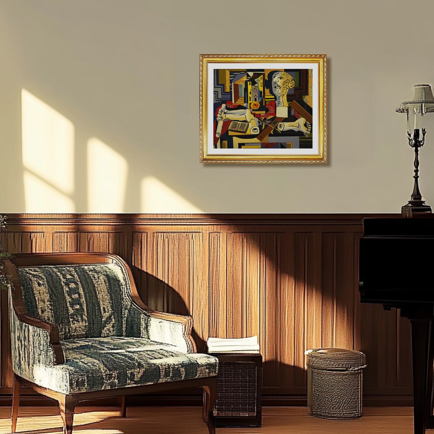 Pablo Picasso Wall Art Studio with Plaster Head Poster Framed Art