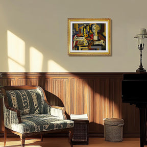 Pablo Picasso Wall Art Studio with Plaster Head Poster Framed Art