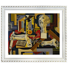 Pablo Picasso Wall Art Studio with Plaster Head Poster Framed Art