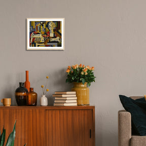 Pablo Picasso Wall Art Studio with Plaster Head Poster Framed Art