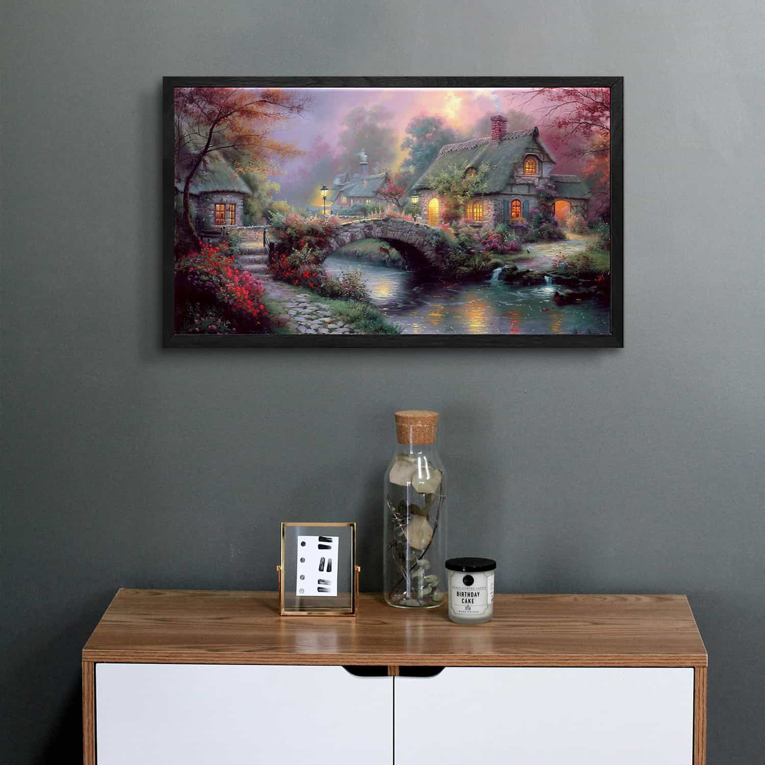 Bridge On River Canvas Art