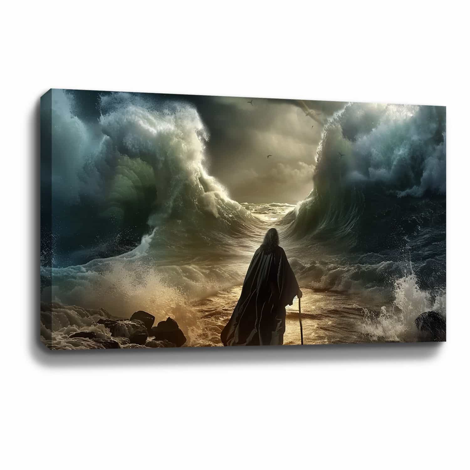 Moses Parting The Water Canvas Art