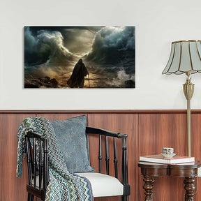 Moses Parting The Water Canvas Art
