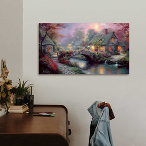 Bridge On River Canvas Art