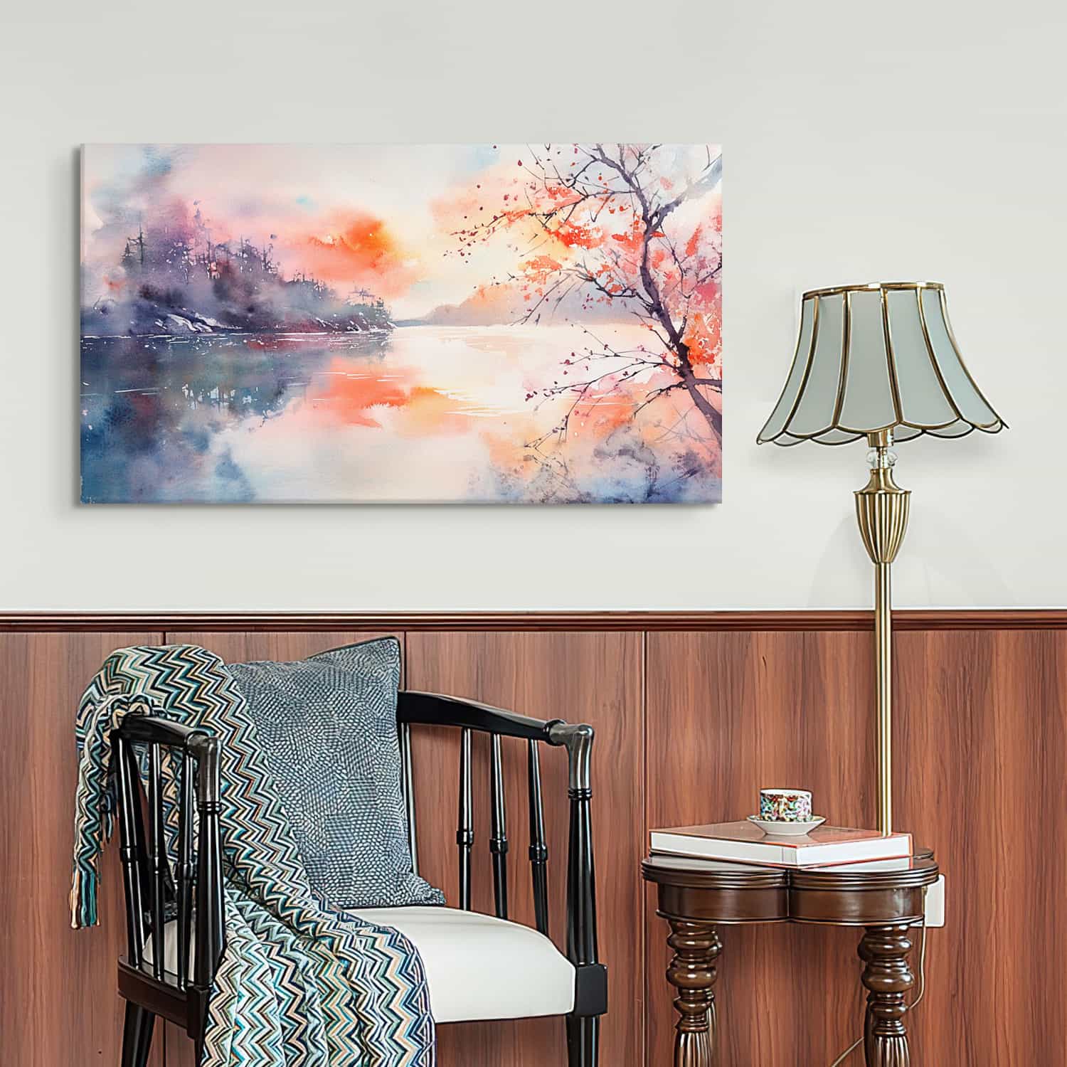 Sunset River Canvas Art