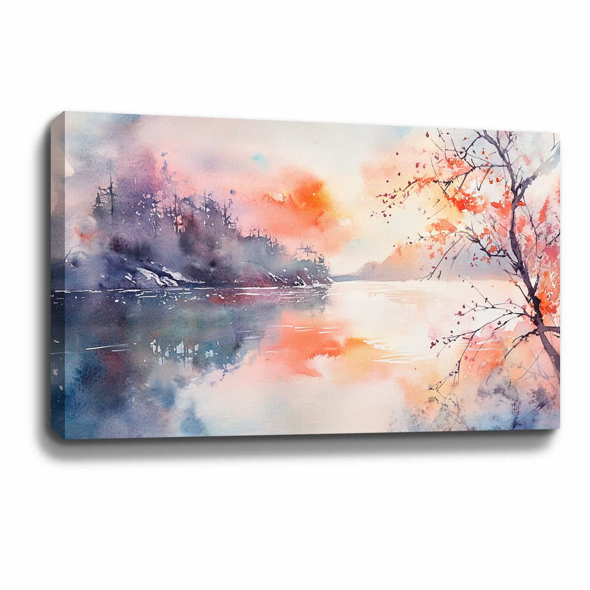 Sunset River Canvas Art