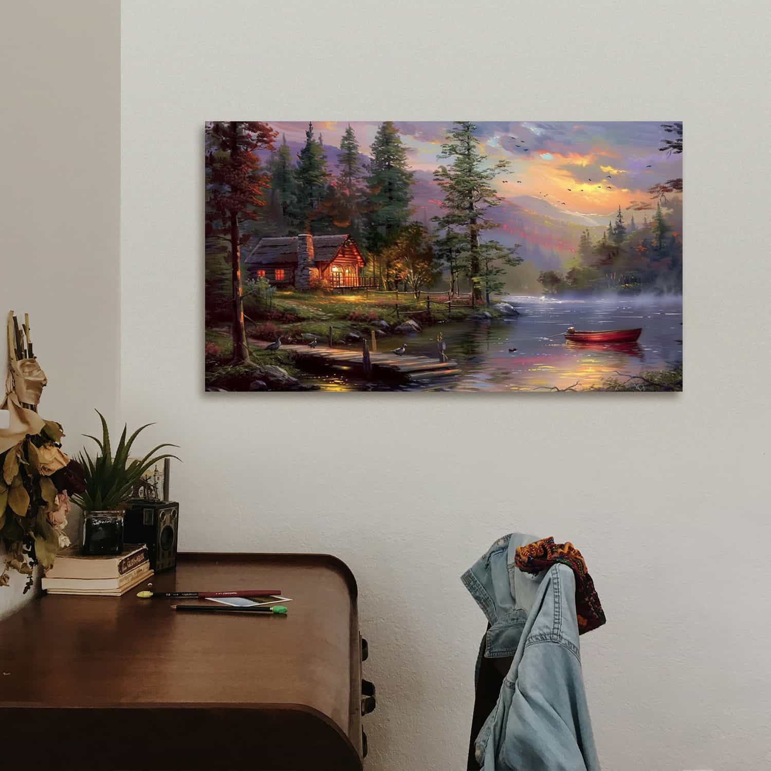 Cottage Dock Canvas Art