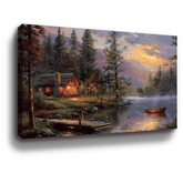 Cottage Dock Canvas Art