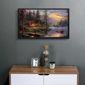 Cottage Dock Canvas Art