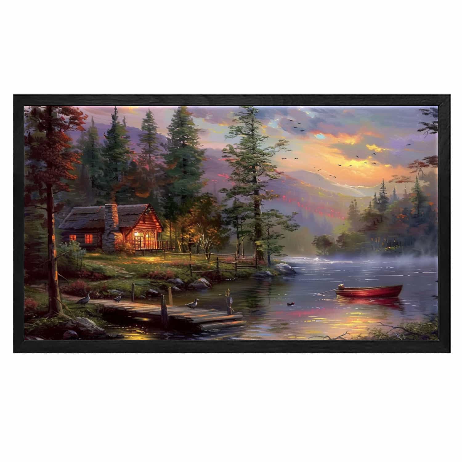 Cottage Dock Canvas Art