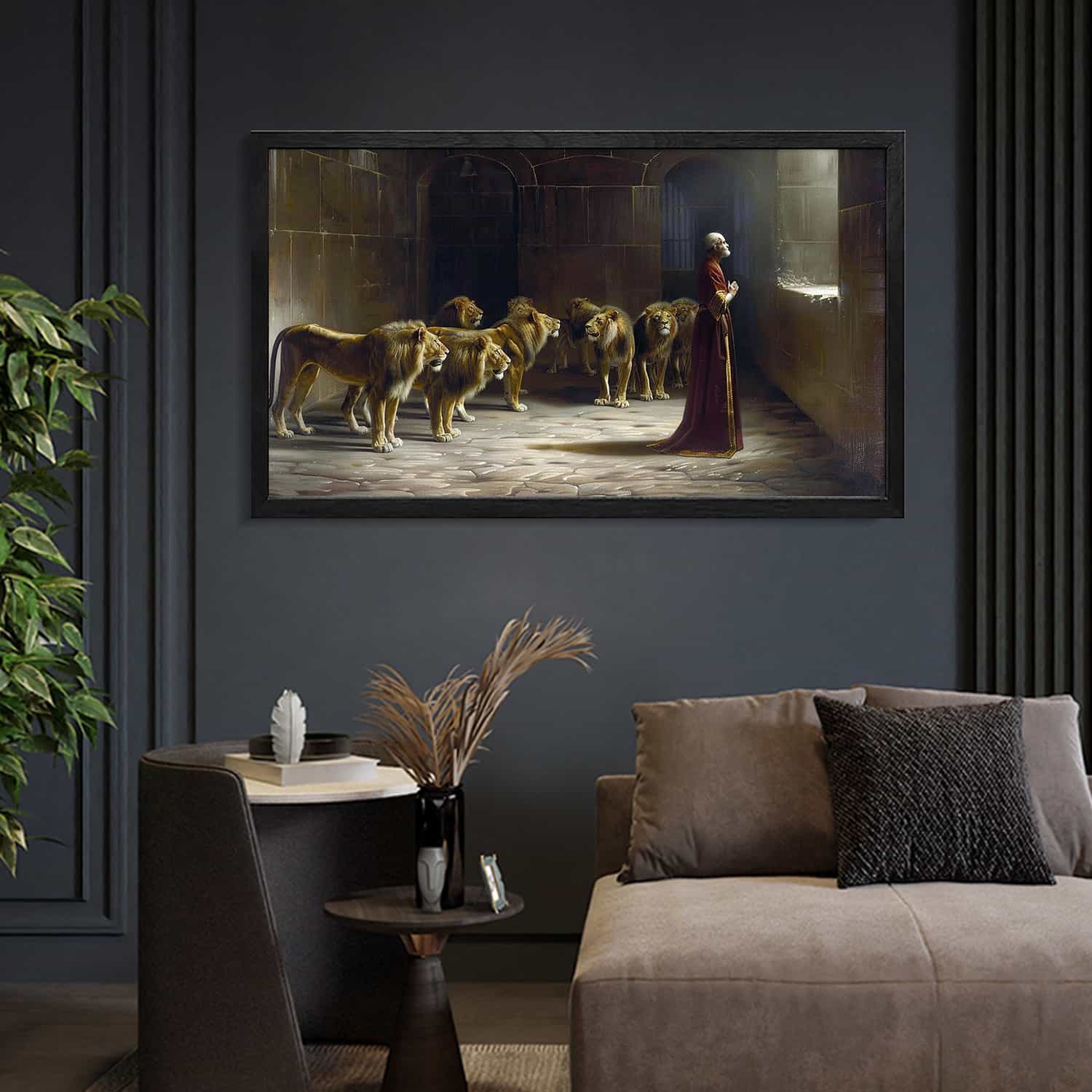 Daniel In The Lion Den Canvas Art