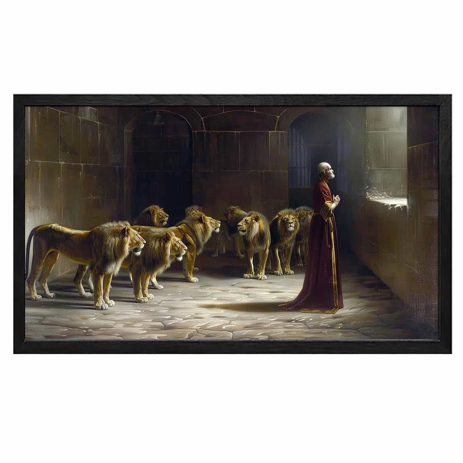 Daniel In The Lion Den Canvas Art