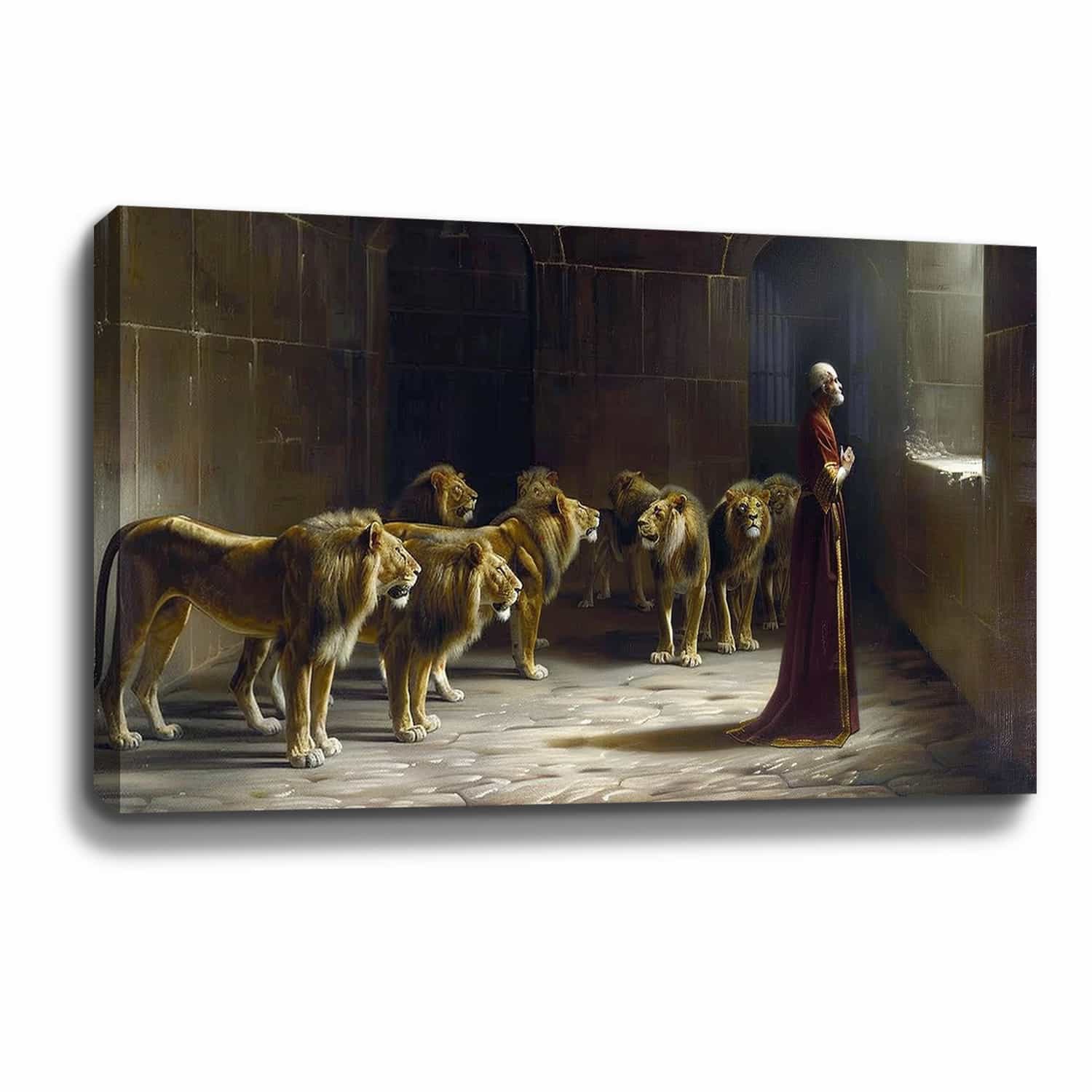 Daniel In The Lion Den Canvas Art