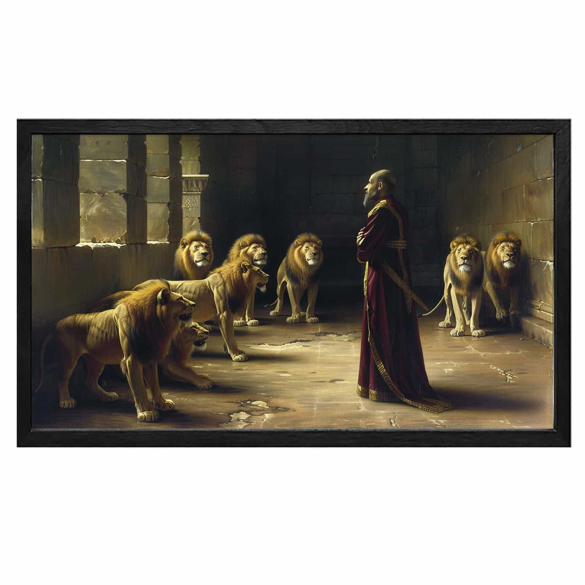 Daniel In The Lion Den Canvas Art