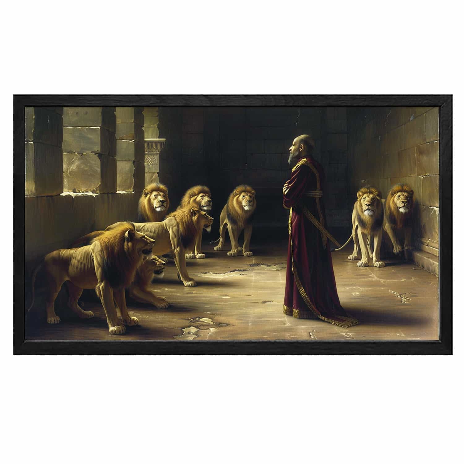Daniel In The Lion Den Canvas Art