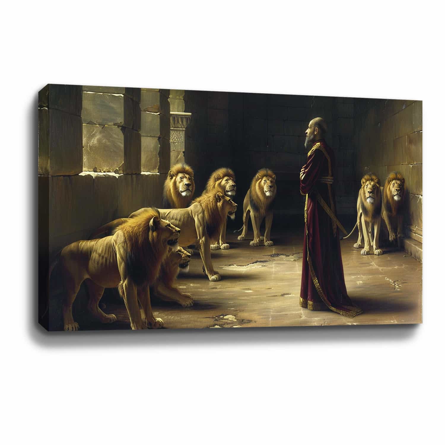 Daniel In The Lion Den Canvas Art