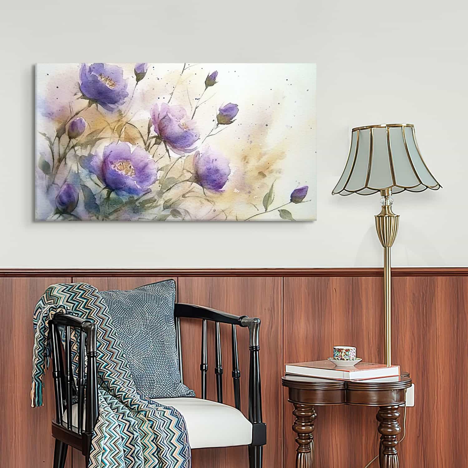Purple Flower Canvas Art