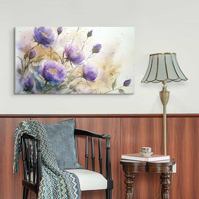 Purple Flower Canvas Art