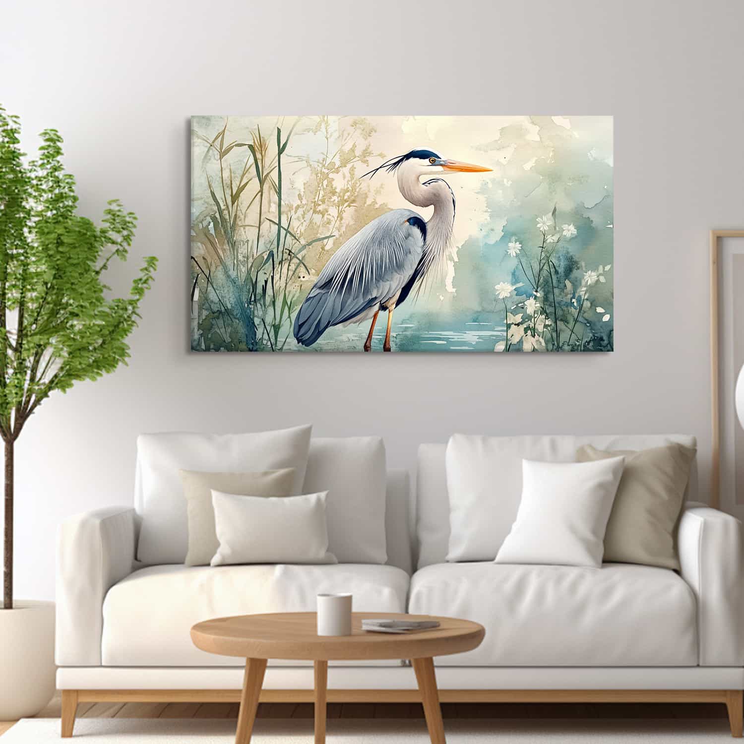 Egret Canvas Art