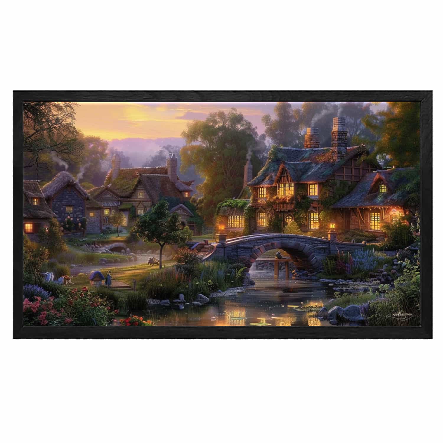 Cobblestone Bridge Canvas Art