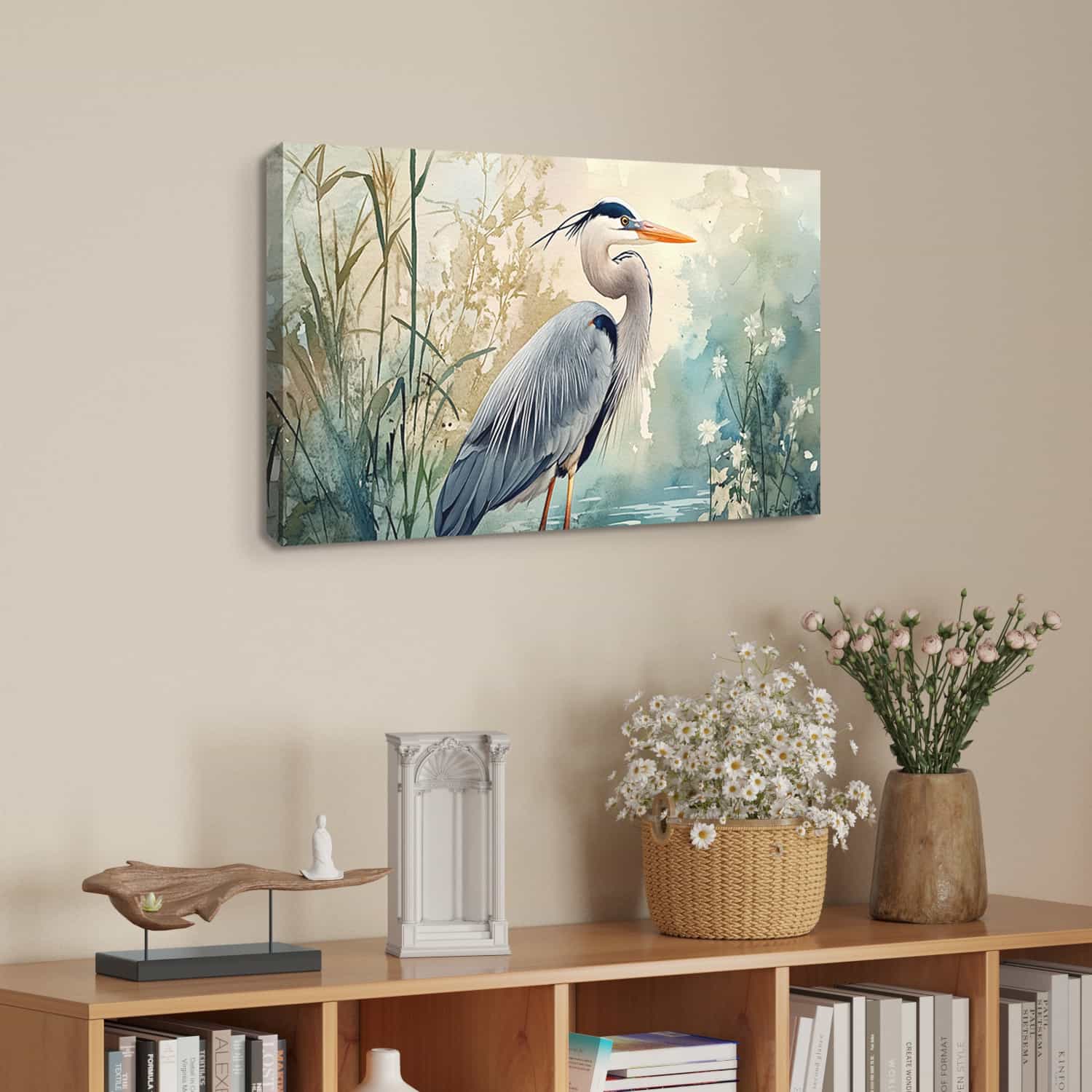 Egret Canvas Art