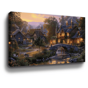 Cobblestone Bridge Canvas Art