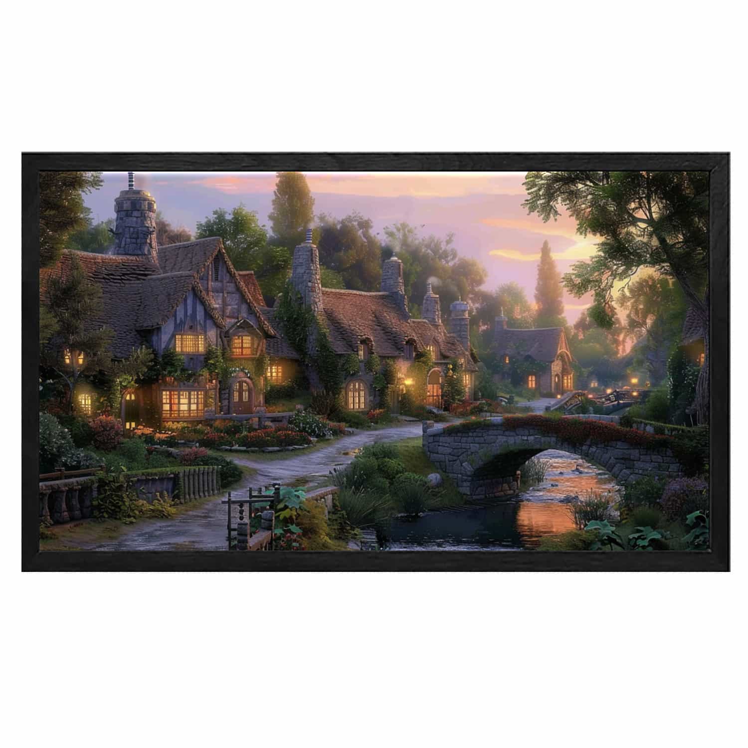 River Village Canvas Art