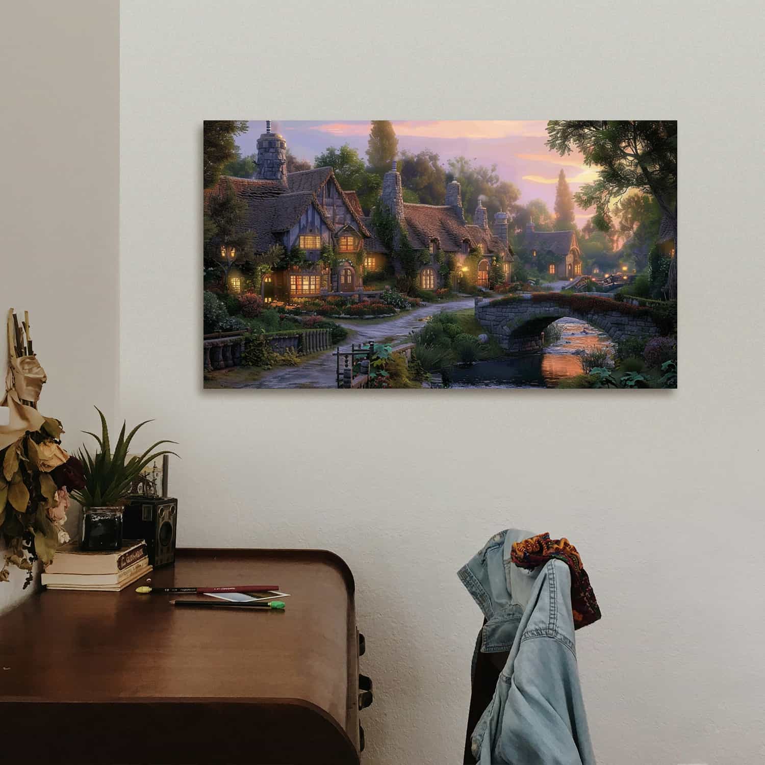 River Village Canvas Art