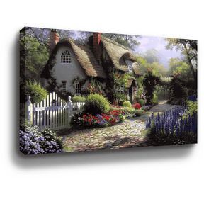 Garden Behind House Canvas Art