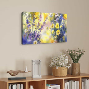 Purple Yellow Flower Canvas Art