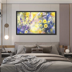 Purple Yellow Flower Canvas Art