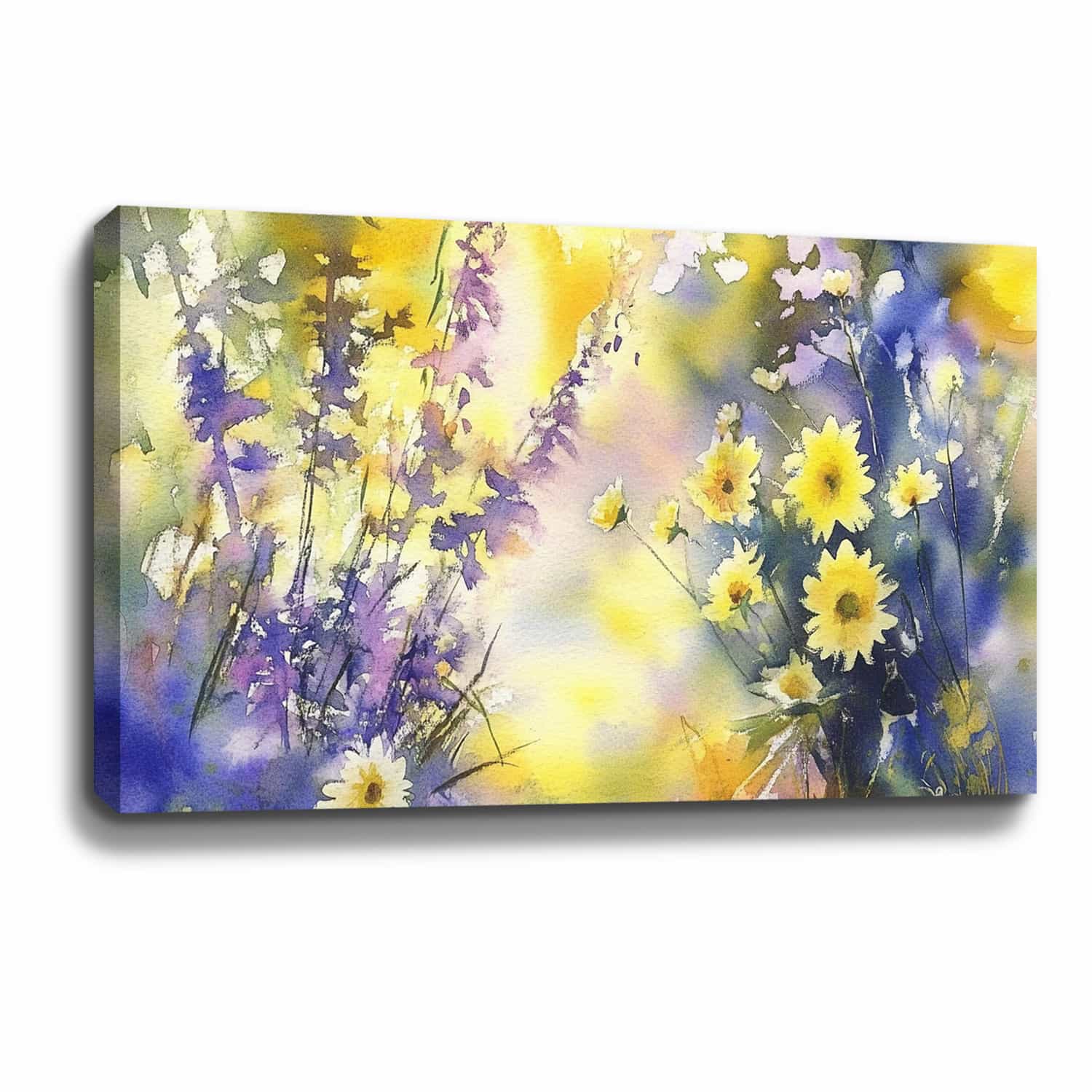 Purple Yellow Flower Canvas Art