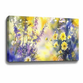 Purple Yellow Flower Canvas Art