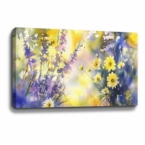 Purple Yellow Flower Canvas Art