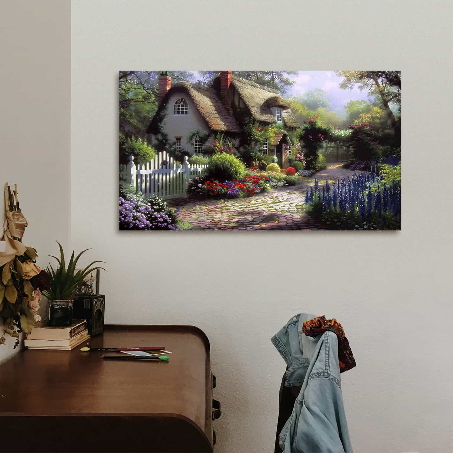 Garden Behind House Canvas Art