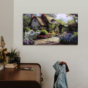 Garden Behind House Canvas Art