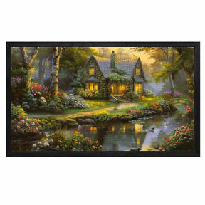 House By River Canvas Art