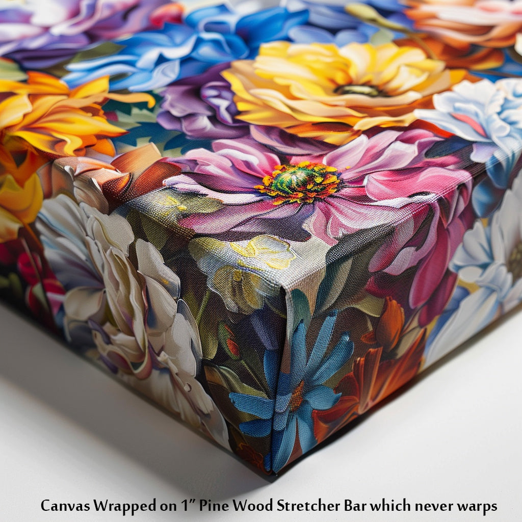 Signerad Med With Floral Seal Canvas Art