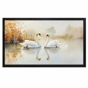 Two Swans Canvas Art