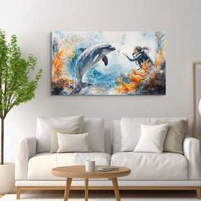 Dolphin Canvas Art
