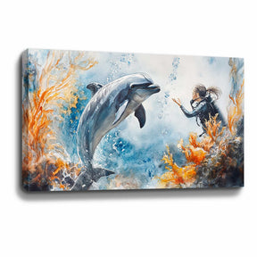 Dolphin Canvas Art