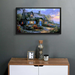 Cottage Candle Light vintage Canvas Art