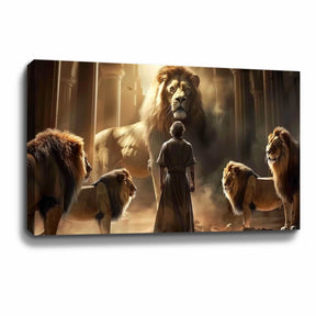 Daniel In The Lion Canvas Art
