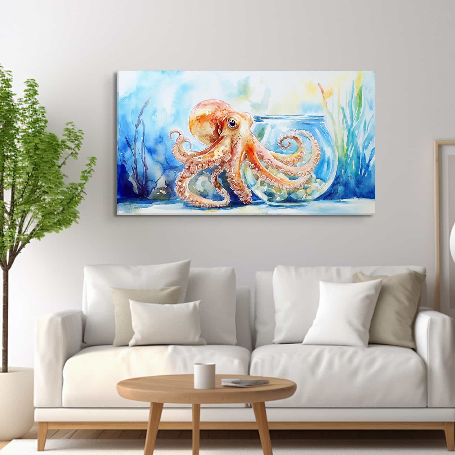 Little Octopus Canvas Art