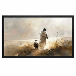Jesus And Lamb Canvas Art