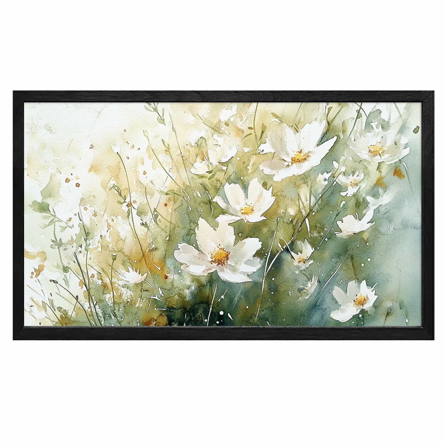 White Flower Canvas Art