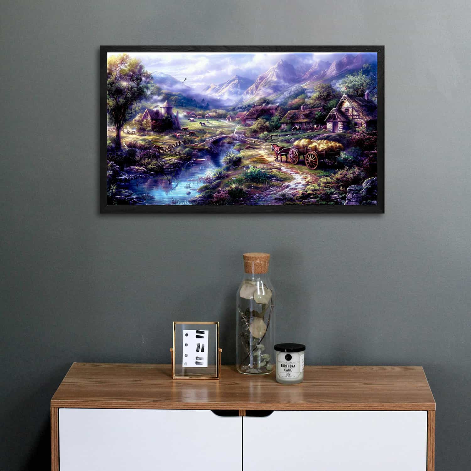 Cottage At The River Canvas Art