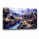 Cottage At The River Canvas Art