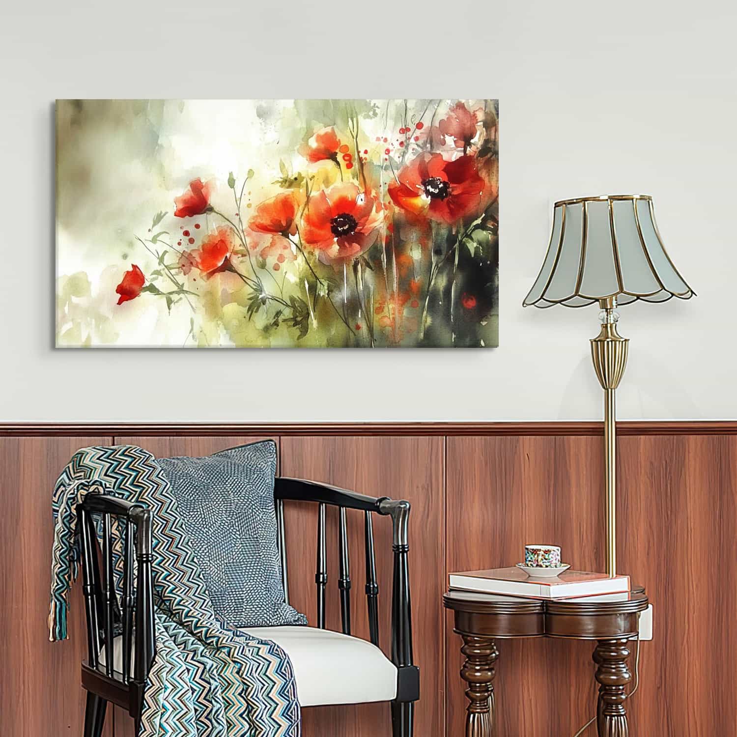 Red Yellow Flower Canvas Art
