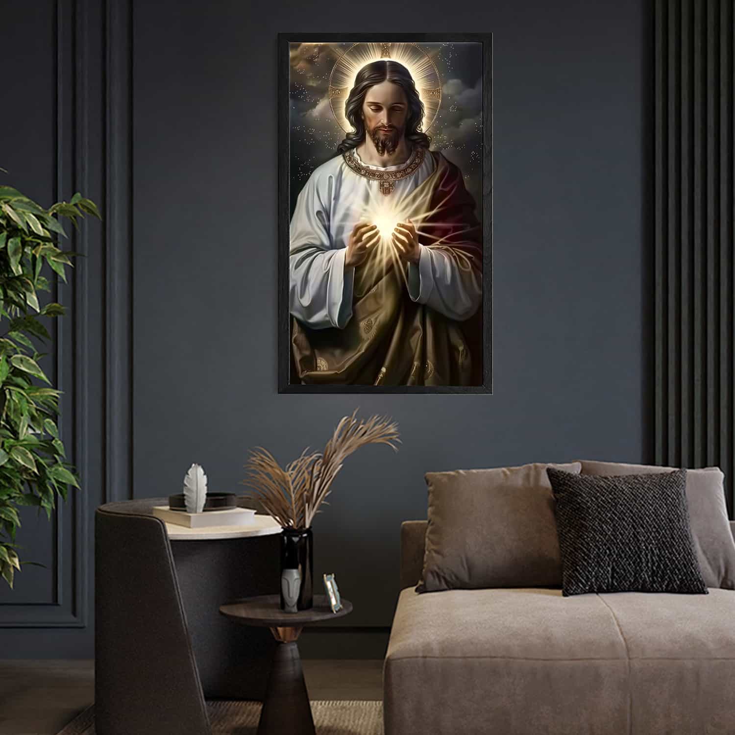 Prayer To The Sacred Heart Of Jesus Canvas Art